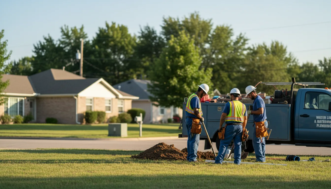 Residential water line and bathroom plumbing service in Wakeman, OH